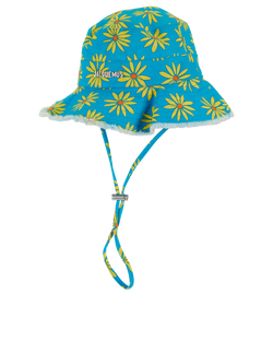 Jacquemus Floral Le Bob Artichaut Hat, Cotton, Blue, Sz 56, 3*